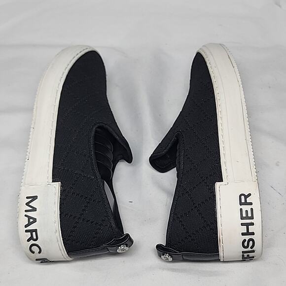 MARC FISHER QUILTED DIAMOND PATTERN WOMAN'S SIZE 8.0 BLACK WHITE UGC 🔥 - Picture 15 of 16